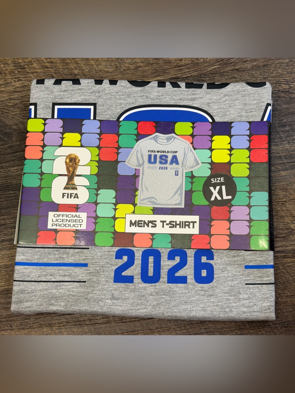FIFA USA 2026 Gray Short Sleeve Men's T-Shirt - XL